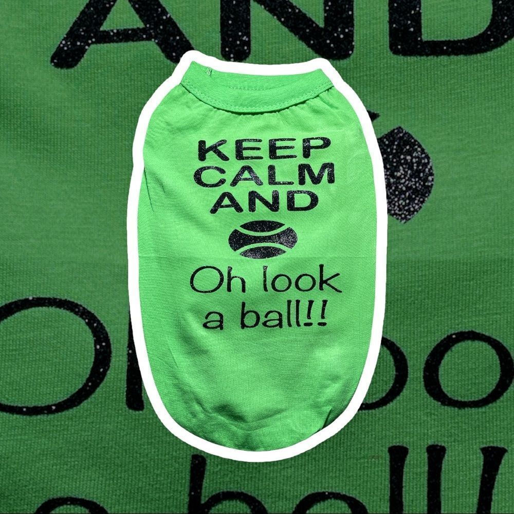 Handcrafted green Funny Dog Tshirt, Dog Clothing, dog apparel, Pet clothes, med‎